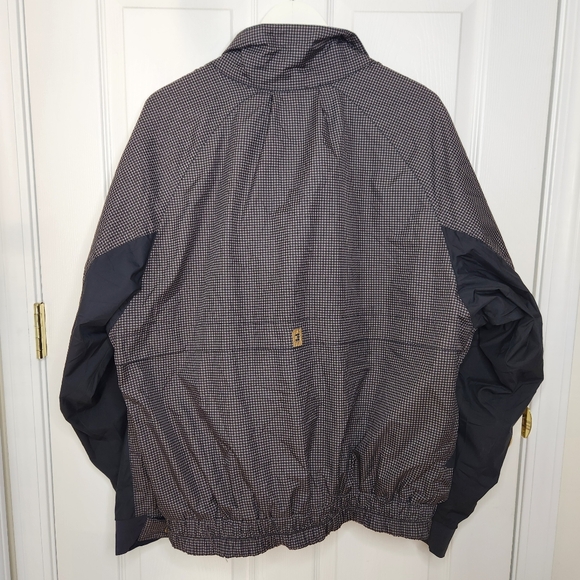 Men's DryJoys By FootJoy Houndstooth Black Beige Rain Golf Jacket Size Large - Picture 11 of 14